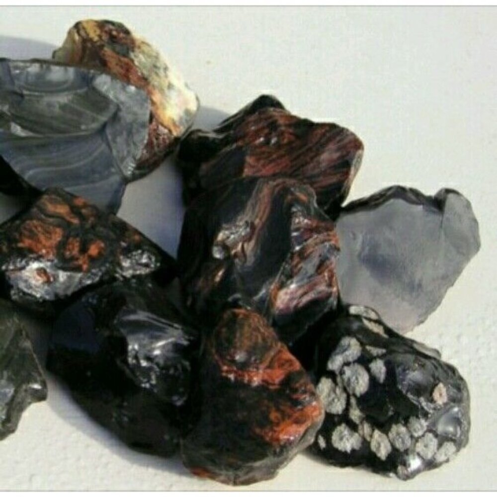 50lb Mixed OBSIDIAN Volcanic Glass Rough Rock Tumbler TUMBLING Rocks wholesale